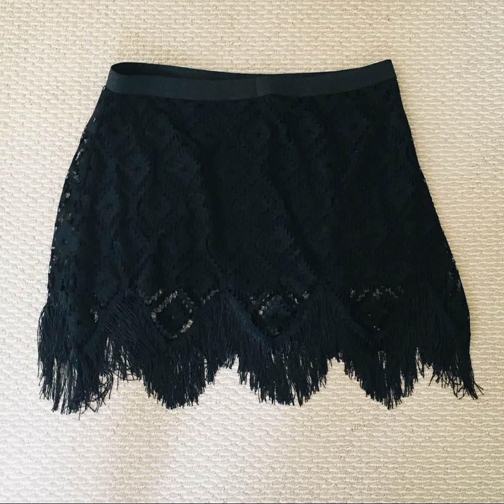 Rock 47 by Wrangler | Black Fringe Skirt Size XL
